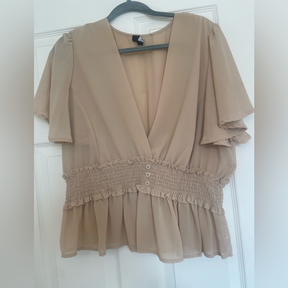 Elegant Tan Women's Top